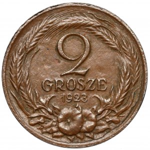 VZOREK 2 haléře 1923 - bronz, J. Aumiller