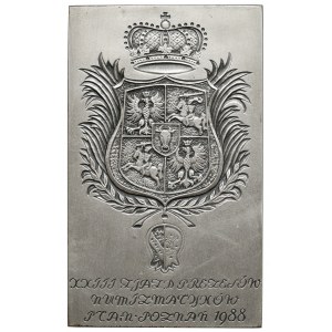 SREBRO plaque of the 23rd PTAiN congress - Stanislaw Leszczynski