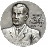 Strieborná medaila, brigádny generál Antoni Chruściel Monter