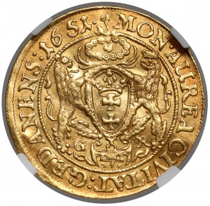 John II Casimir, Ducat Gdansk 1651 GR