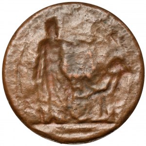 Odbitka rewersu medalu F.J. Gall 1820 - lekarz Potockiego