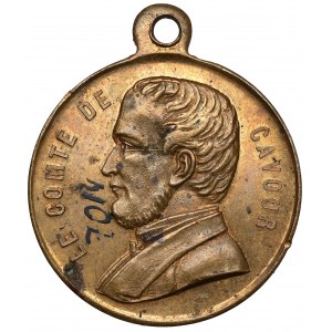 Italien, Medaille 1861 - der Graf von Cavour