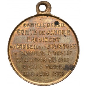 Italien, Medaille 1861 - der Graf von Cavour