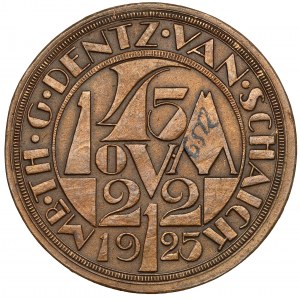 Netherlands, Medal 1925 - Overlijden van Mr T.G. Dentz van Schaik
