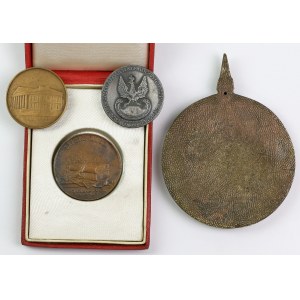 Sada medailí vrátane odliatku Konarského medaily (4 ks)