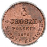 3 Pfennige 1826 IB aus dem KRAIOWEY Kupfer - Neuprägung - ex. Bartynowski