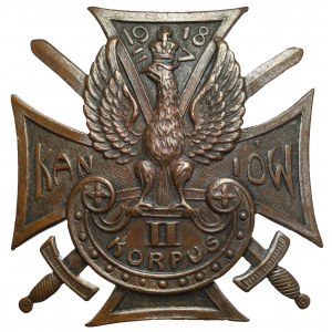 Odznaka, II Korpus Wschodni - Maciański - DUŻA 53x51 mm.