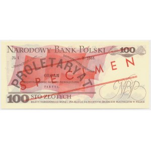 100 zloty 1982 - MODEL - HG 0000000 - No.0129