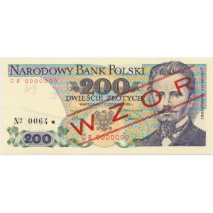 200 zloty 1986 - MODEL - CR 0000000 - No.0064