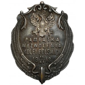 Abzeichen zum Gedenken an die Befreiung der polnischen Eisenbahnen 19.XI.18