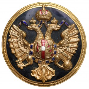 Österreich-Ungarn, Große, markante Brosche / Anstecknadel mit Wappen