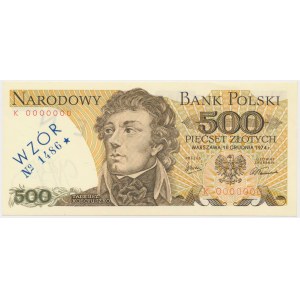 500 zloty 1974 - MODEL - K 0000000 - No.1486