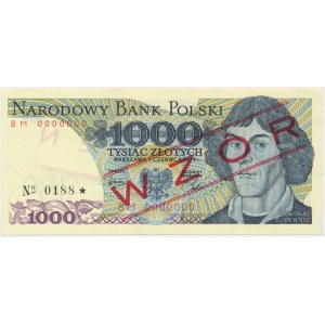 1.000 zł 1979 - WZÓR - BM 0000000 - No.0188