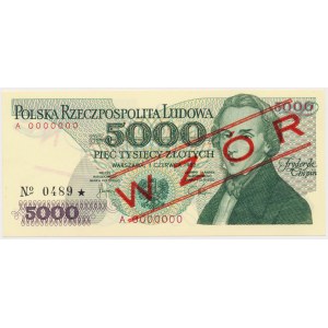 5.000 zł 1982 - WZÓR - A 0000000 - No.0489