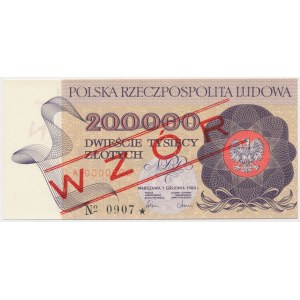 200 000 PLN 1989 - MODEL - A 0000000 - č. 0907