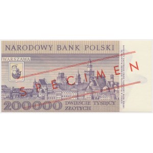 200.000 zł 1989 - WZÓR - A 0000000 - No.0907