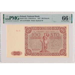 100 zloty 1947 - large letter