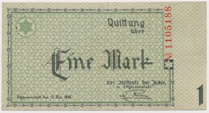 Ghetto 1 mark 1940 - no series, 7-digit numbering