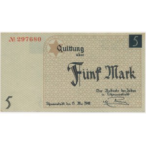 Ghetto 5 Mark 1940 - dünnes Papier