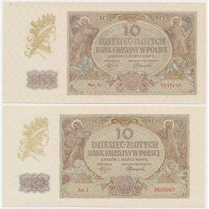 10 Gold 1940 - Ser.J und Ser.L. (2 Stück)