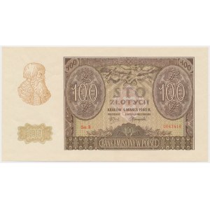 100 zlotých 1940 - séria B - falzifikát ZWZ