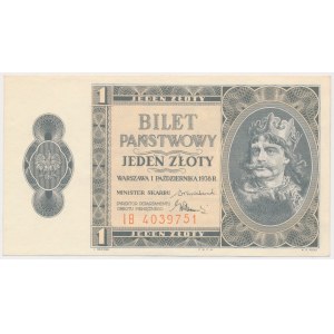 1 złoty 1938 Chrobry - IB