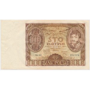 100 zlatých 1932 - dve čiarky vo vodoznaku