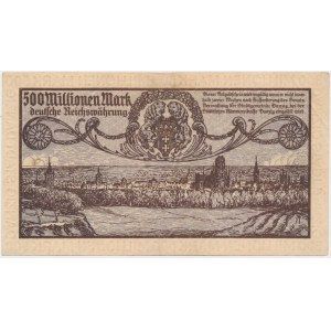 Gdaňsk, 500 milionů značka 1923 - krémový tisk