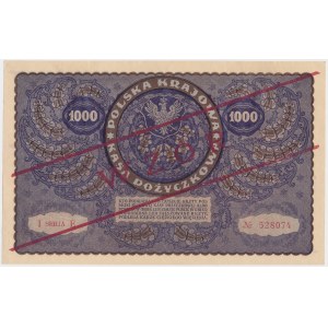 1.000 mkp 1919 - MODELL - 1. Serie E