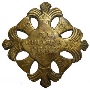 Odznak, Za obětavou práci 30-IX-1921