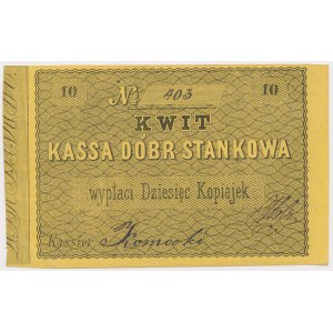 Stankov, Emeryk Hutten-Czapski, poukážka na 10 kopejok (19. storočie).