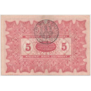 Częstochowa, 5 Rubel 1915 - B