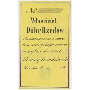 Dobra Rzędów, 20 groszy 186x - blankiet