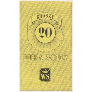 Zboží Rzędów, 20 groszy 186x - prázdné