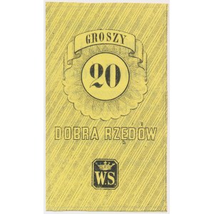 Goods Rzędów, 20 pennies 186x - blank