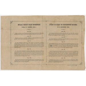 Januárové povstanie, Národná generálna pôžička, dočasný dlhopis na 40 zlotých 1863