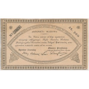 Novemberaufstand, Abtretung des Schatzamtes für 200 Zloty 1831