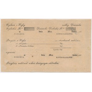 Novemberaufstand, Abtretung des Schatzamtes für 200 Zloty 1831