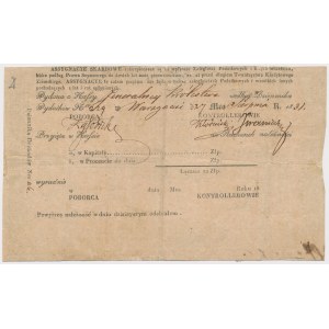 Novembrové povstanie, pokladničný príkaz na 100 zlotých 1831