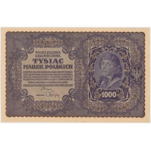 1,000 mkp 1919 - I ER Series - unlisted letter in Miłczak catalog