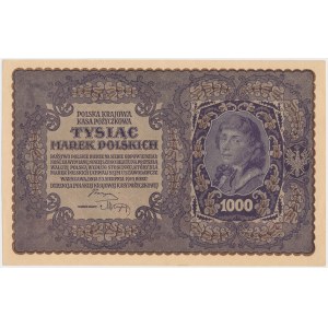 1.000 mkp 1919 - I Serja ER - nienotowana literka w katalogu Miłczaka