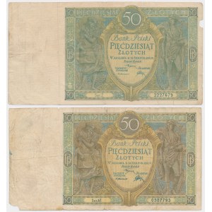 50 złotych 1925 - Ser.Z i Ser.AT (2szt)