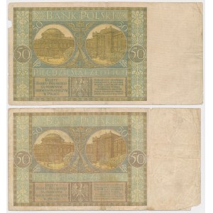 50 złotych 1925 - Ser.Z i Ser.AT (2szt)