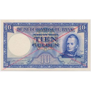 Niederlande, 10 Gulden 1945 - annulliert