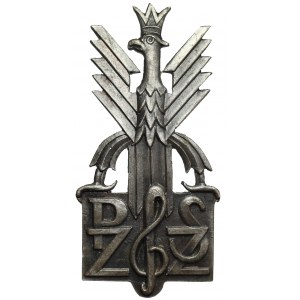 Badge, PSZZ - violin key - in silver