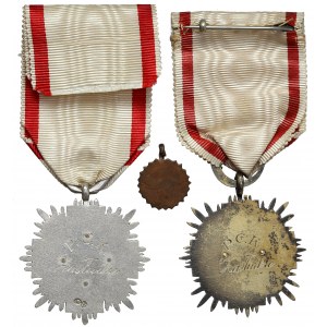 Čestné odznaky Polského červeného kříže - období IIRP a PSZnZ, sada (3 ks)