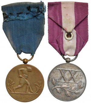Second Republic, Medal of the 10th Anniversary of Regained Independence and Medal for Long Service of XX years (2pcs)