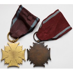 PRL, Złoty i Brązowy Krzyż Zasługi - monogram PRL, zestaw (2szt)