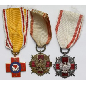 People's Republic of Poland, PCK, badge set (3pcs)
