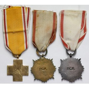 Poľská ľudová republika, Poľský Červený kríž, sada medailí (3ks)